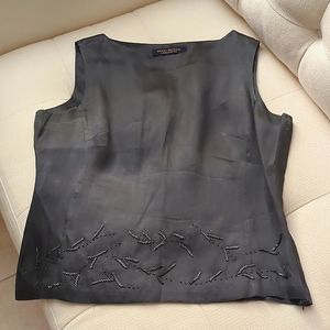 Brooks Brothers silk beaded top in a size 12